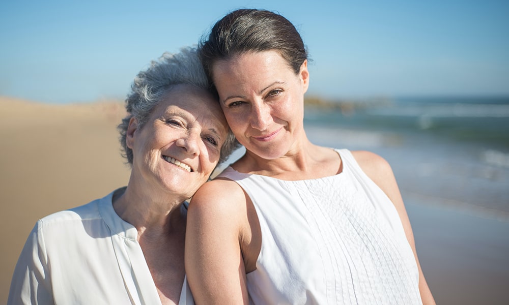 two women on the beach